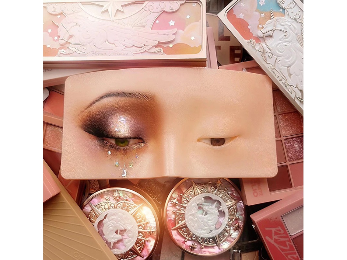 Tablero De Práctica De Maquillaje De Ojos Y Rostro 3d Modelo Realista Para Sombras, Eyeliner, Cejas Y Pestañas