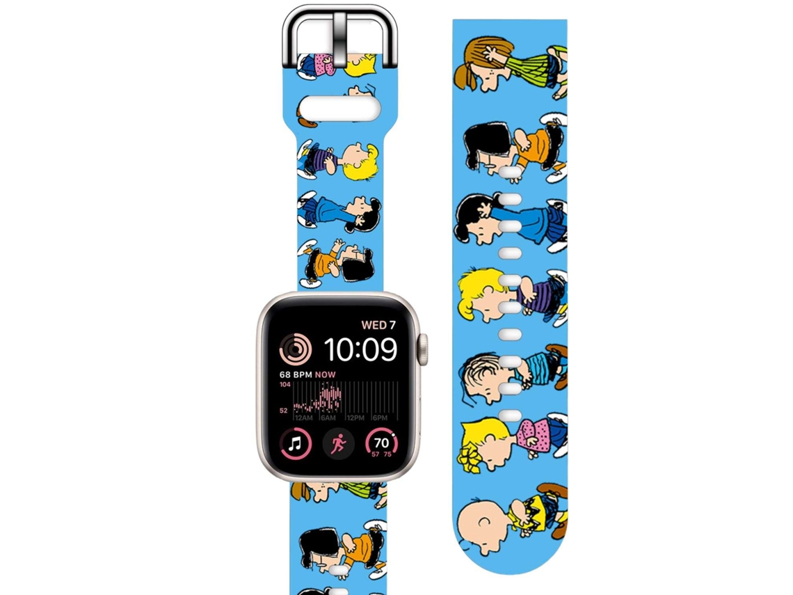 Bracelete Silicone Suave Personalizada Apple Watch Series 8 41Mm Charlie Brown