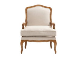 Poltrona Bergère Mahaux VENTE-UNIQUE.PT (Bege - Tecido e Veludo - 73x67x96 cm)