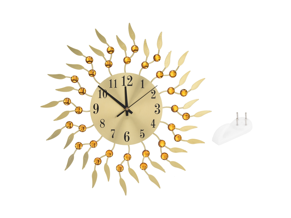 Ronjoe-relógio De Parede De Ferro Retro Mudo Quartz Decorativo Para Sala De Estar