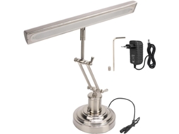 Luminária De Mesa Fabater, Estilo Piano, Retrô, Flexível E Com Rotação De 360°, 35, 5cm De Largura, Com Led E Base, 3 Modos
