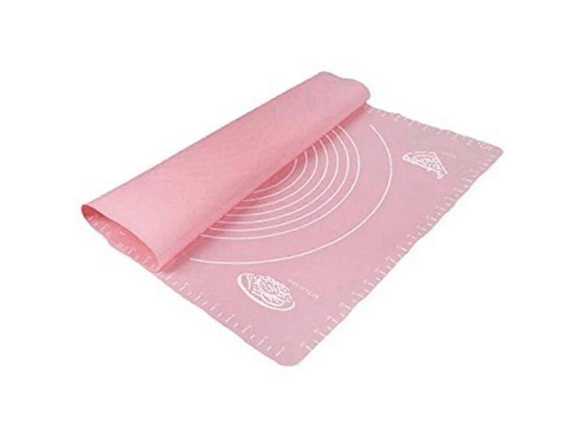 Tapete de silicone extra grande para assar Slowmoose com medidas, tapete de silicone antiaderente reutilizável (rosa)