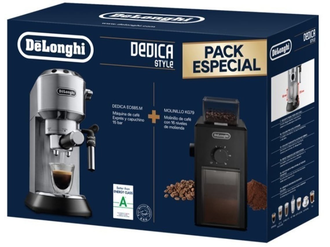 Máquina de Café Manual DELONGHI Cafetera Ec685M Espresso+Molinillo kg79