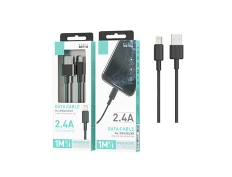 Cabo para iPhone IKREA com 1M Fast Charging 2.4A Preto