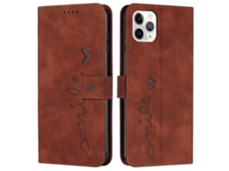 Capa Em Couro Pu Magnético, À Prova De Choque Para Apple Iphone 16 Pro Max - Castanho
