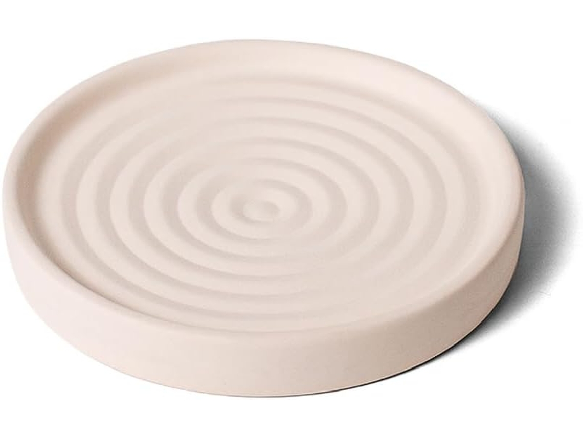 Banheiro E Cozinha: Bandeja Redonda De Cerâmica Com Terra Diatomácea Para Detergente De Secagem Rápida