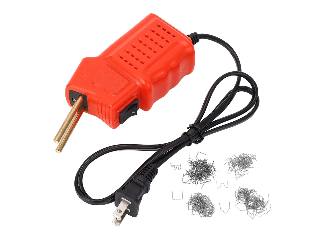 Soldador de Plástico Portátil Mini com 200 Pregos Kit de Reparo Hot Stapler Máquina de Solda Plástica