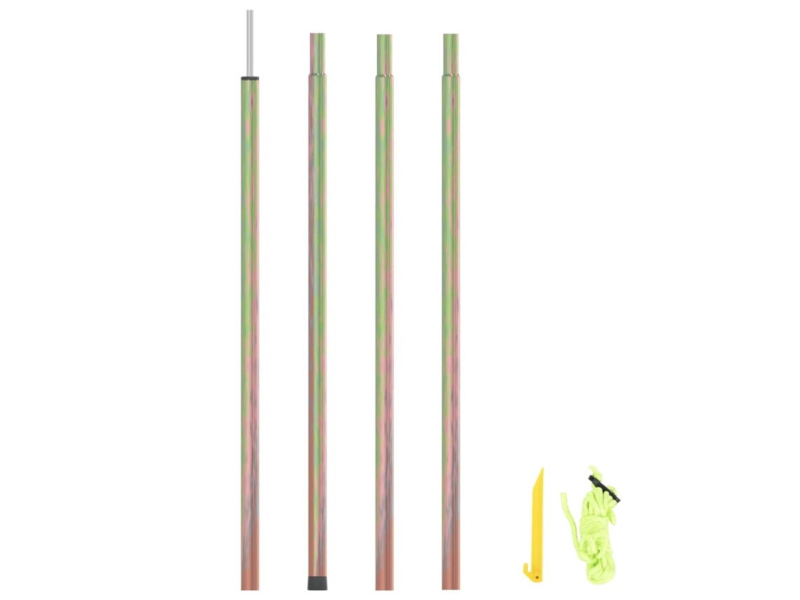 Vidaxl Poste Para Para-sol Estilo Vela 200 Cm Aço Galvanizado