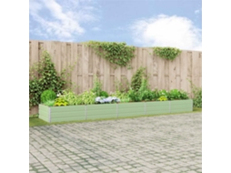 Vidaxl Floreira Verde Pastel 480 X 100 X 45 Cm Aço Galvanizado
