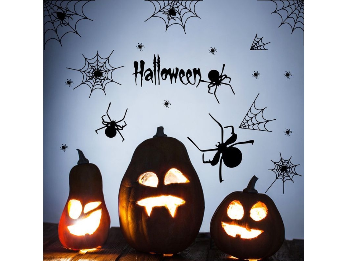 Nova Line adesivos de Aranha para Decoração de Halloween para Quartos, Salas de Aula, Quarto Infantil Qla