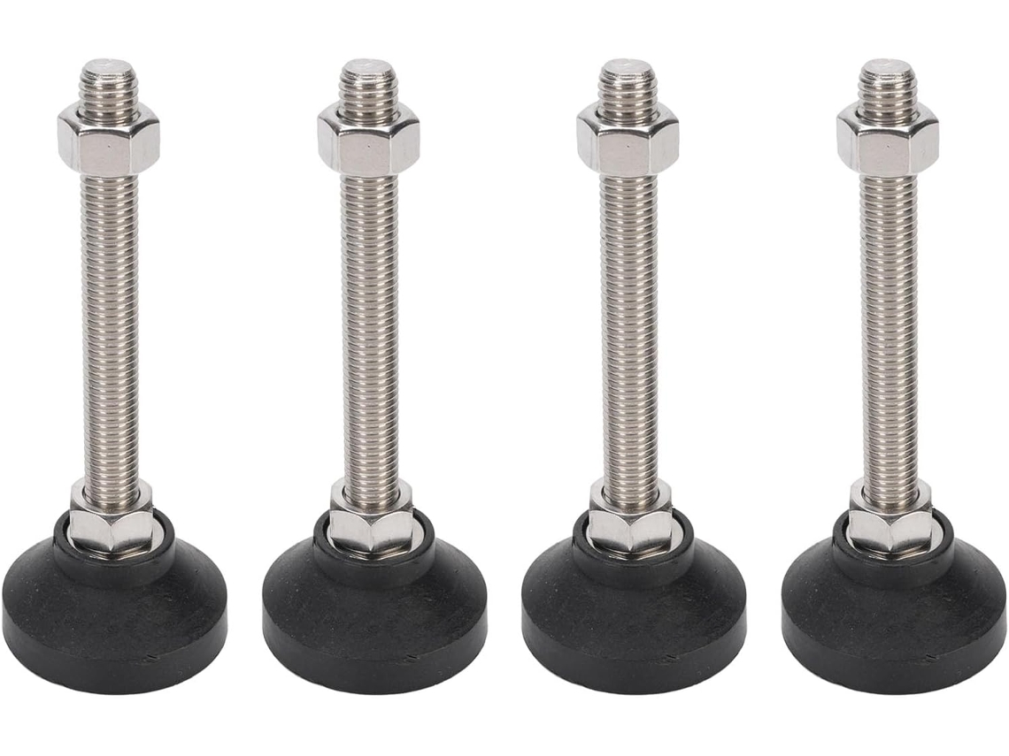 Pés Niveladores Para Móveis Diydeg, 4 Peças, D50xm12x100mm, Base Redonda Antiderrapante, Niveladores Ajustáveis