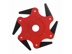 VYLARA Cabeça De Corte Com 6 Lâminas 2,5 Cm Diâmetro Interno Cabeça De Nylon E Aço Manganês Para Ferramenta De Jardim Vermelho