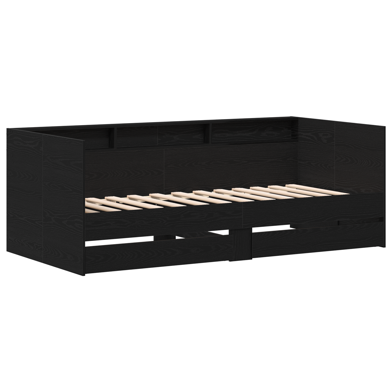 Conjunto 1 Estrutura De Cama De Dia Vidaxl Preto Derivados De Madeira (90 X 190 Cm)
