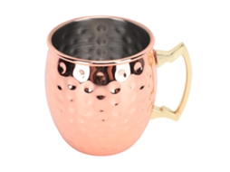Caneca Moscow Mule Em Aço Inoxidável Com Acabamento Martelado, Fácil De Limpar, Para Coquetéis, Água E Outras Bebidas Frias, Capacidade: 350ml