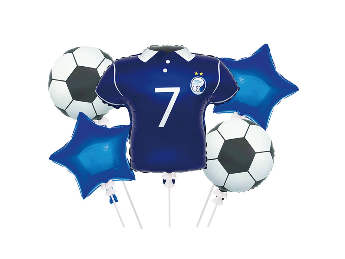 5 Balões Metalizados para Decoração de Festa Aniversário com Tema Futebol Fãshw AQUAFORGE