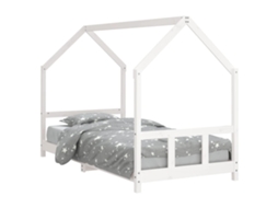 Kids Bed Frame, Kids Bed Frames Vidaxl Branco Madeira De Pinho (90 X 190 Cm)