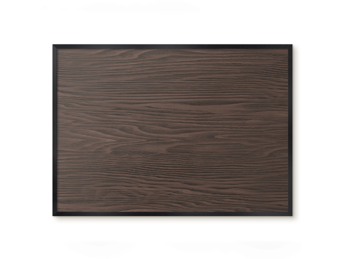 Quadro magnético de parede em madeira com padrão espinha de peixe para quarto (70x50 cm)