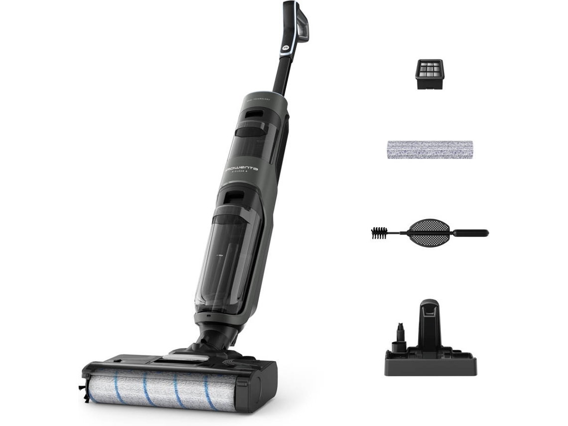 Máquina de Limpeza ROWENTA X-Clean 4 GZ5035WO | Lava e Aspira | Sistema autolimpeza (Outlet Caixa Aberta - Autonomia: 50 min - Cinzento e Preto)