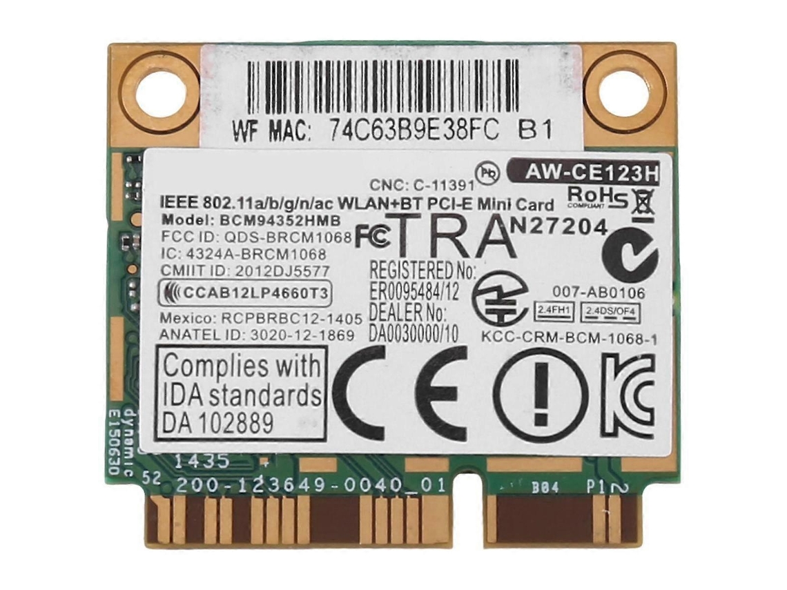 Lurelia Placa Wi-fi Mini Pcie Bcm94352hmb Wi-fi 5