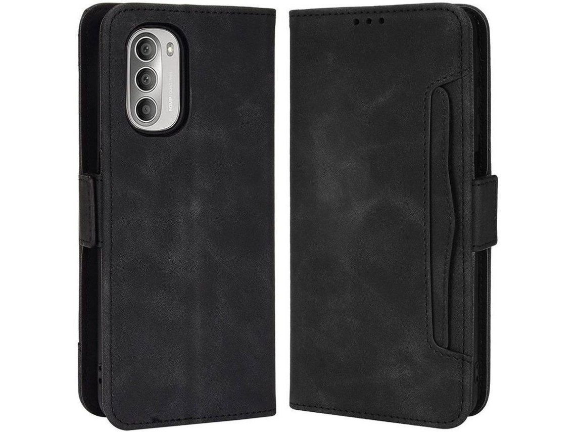Capa e Película Motorola Moto G51 5G HFS HOUSE Carteira Preto
