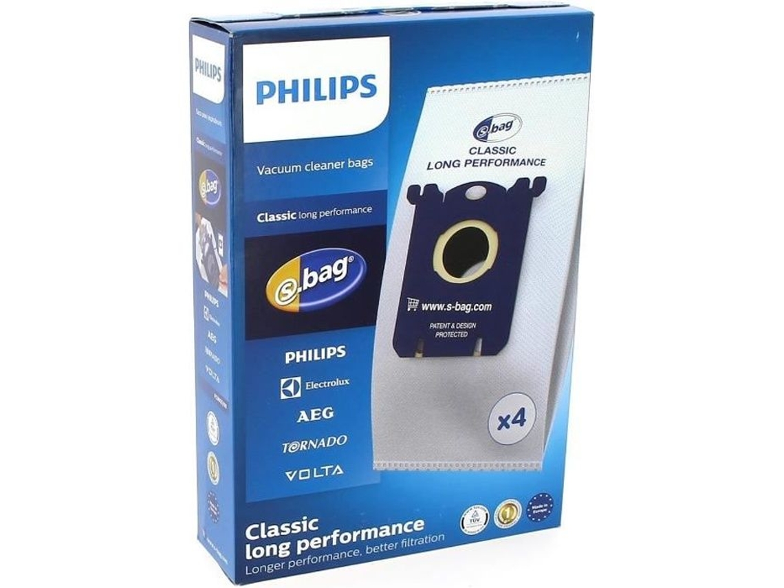 Sacos de aspirador clássicos S-bag de 4 para aspirador Philips - 3665392298014