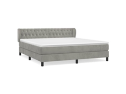 Box Spring Bed, Box Spring Beds Vidaxl Cinzeto Veludo (160 X 200 Cm)