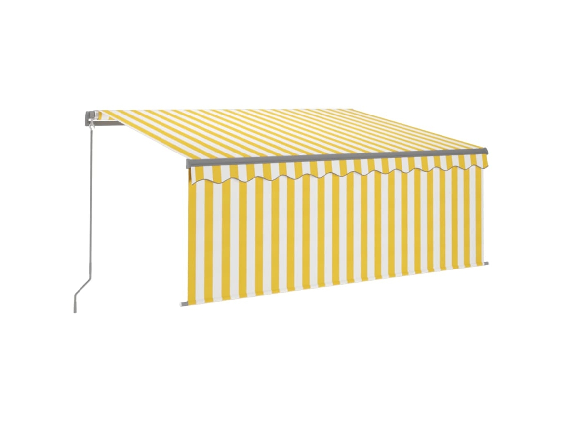 Retractable Awning, Retractable Awnings Vidaxl Amarelo Alumínio (3 X 2.5 M)