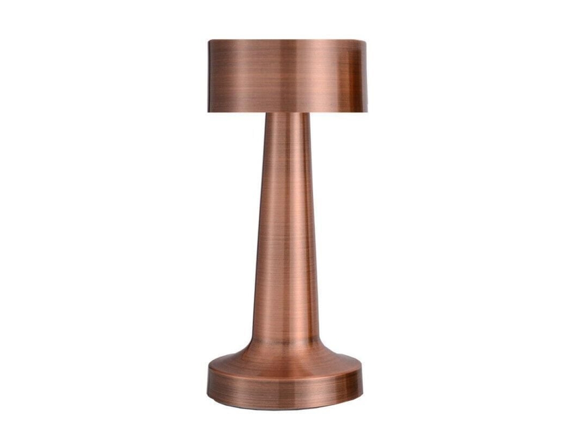 2026 lâmpada de Mesa Led Moderna Recarregável Sem Fio Regulável Luz Noturna Usb para Quarto Bar Loja Cobre