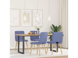 Cadeiras de Jantar 4 Pcs Jeans Tecido Azul MAISON EXCLUSIVE