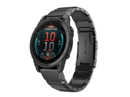 Bracelete para Garmin Fenix 8 Mip Aço Inoxidável Estampa de Casco de Tartaruga (26mm) Preto XIAOMOYU (51mm)
