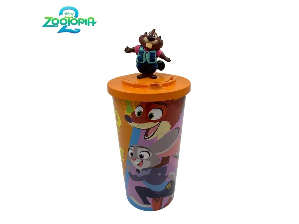 Copo De Água Original Do Filme Zootopia 2 Da Disney, Com Formato Inspirado No Desenho Animado Nick E Judy, Alça Transversal. Prese Aquaforge