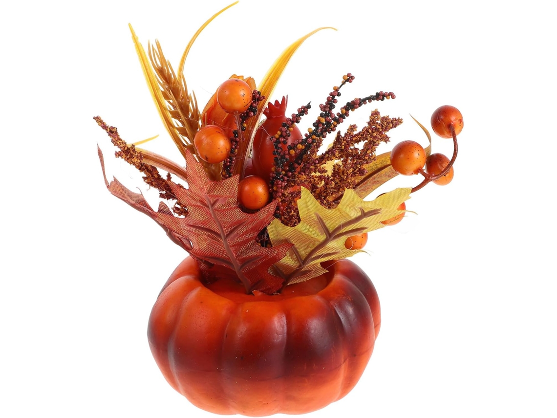 Decoração de abóbora em espuma laranja outonal, modelo criativo, durável e decorativo para festas.