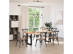 Pés De Mesa De Jantar Em Forma De U, 2 Peças, Preto, 60x(72-73) Cm, Aço