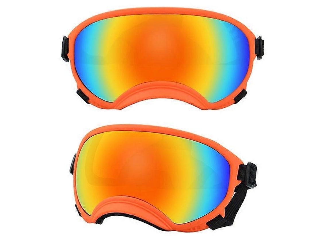 Óculos Para Cachorro Anti-uv, Forte Resistência A Impactos, Ajustável, Elástico, Filhote, Grande, Óculos Para Cachorro, Respirável, Laranja E Cor