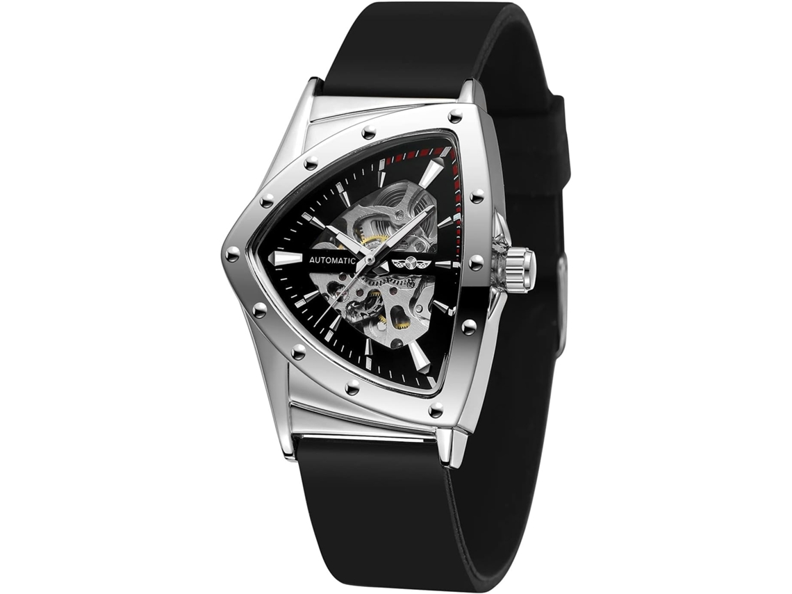 Lurelia Relógio Mecânico Masculino, Automático, Luminoso, Abs, Borracha