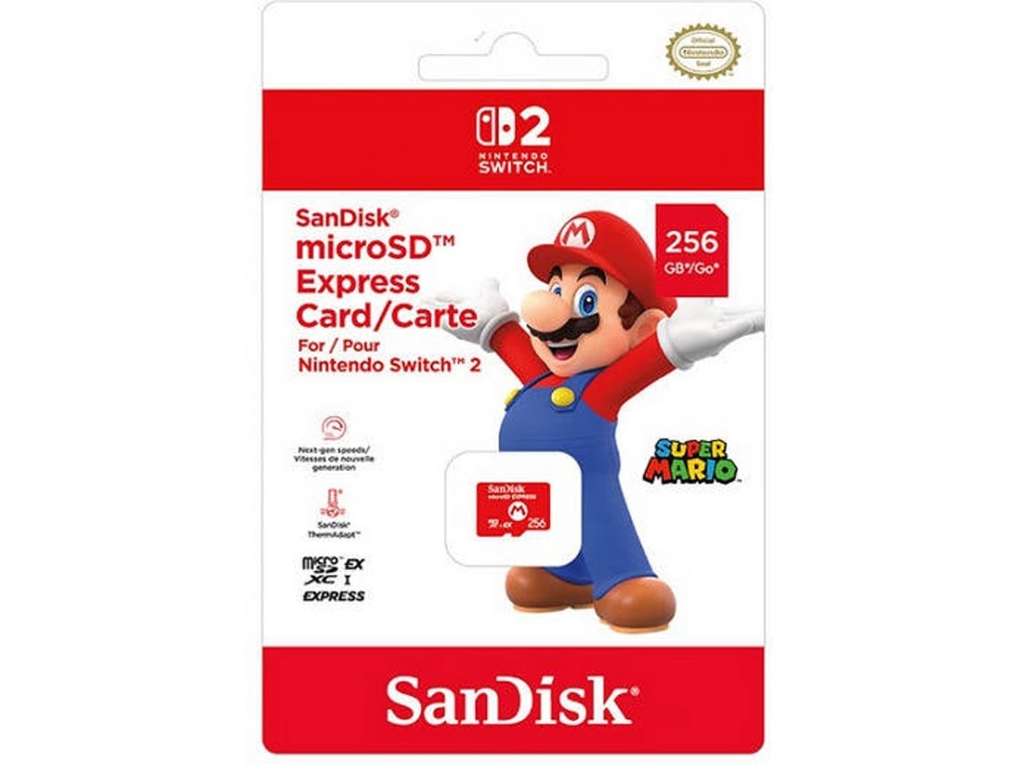 Cartão de Memória SANDISK Nintendo Switch 2 Micro SD Express Card (Outlet Caixa Aberta - 256 GB)