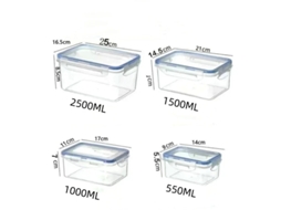 (branca 2500ml) Lancheira Retangular Com Tampa, Refrigerada, Feita De Plástico, Própria Para Micro-ondas.