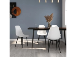 Vidaxl Cadeiras De Jantar 4 Pcs Pp Branco