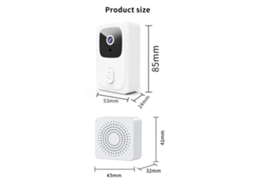 Campainha Wireless Com Câmera Wi-fi Laxiscreed Com Controlo Por App E Comunicação Bidirecional
