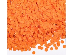 Confettis WEFIESTA Saco 100 G Redondo 1 Cm De Diâmetro Laranja