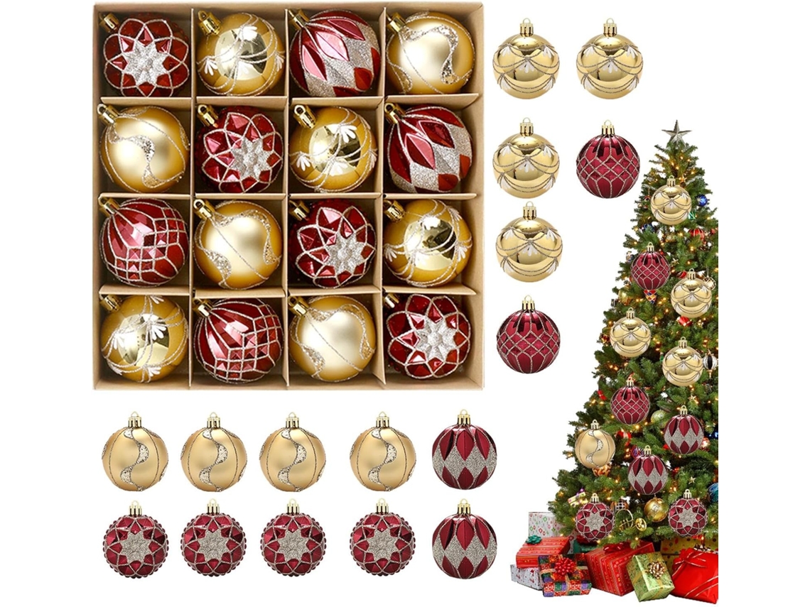 Enfeites de Natal Conjunto 16 Cl Ssicos Festivos para Pendurar Decora o Natalina Ssica Feriados Encontros Atividades VAYOTOY