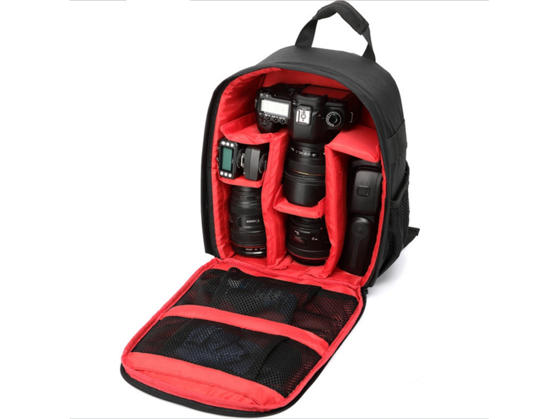 Mochila Para Câmara, Lurelia, Vermelho, Impermeável, Divisórias Ajustáveis, Laptop, Dslr Slr, Capa Chuva