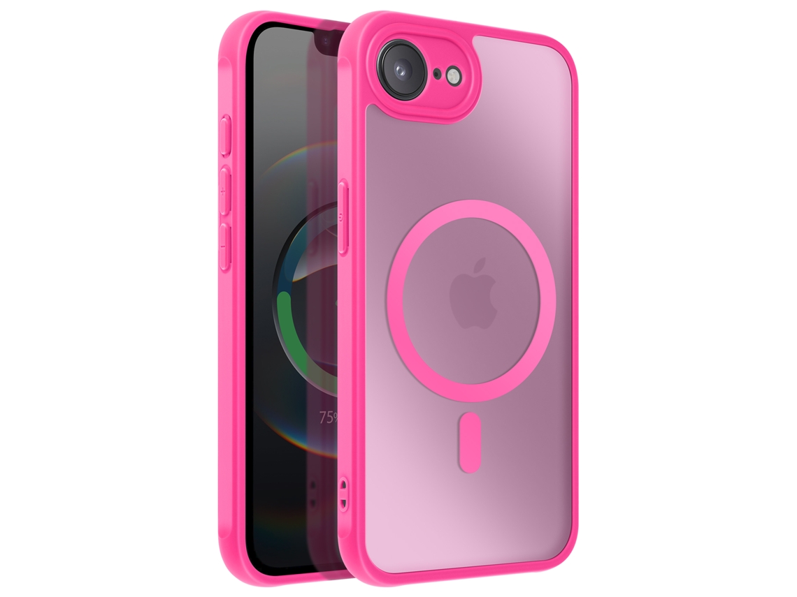 Capa Magsafe Traseira Foscadigital Para Iphone 16 Avizar Acrílico Rosa