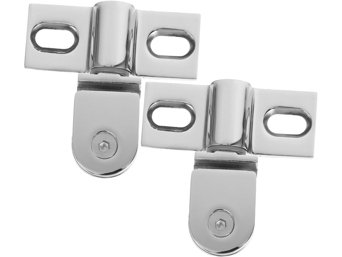 Conjunto De 2 Dobradiças Para Portas Box Vidro, Dobradiças De Substituição Em Aço Inoxidável Com Suporte Fixo Para