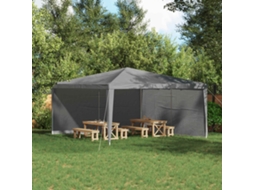 Vidaxl Lateral De Tenda Para Festa 2 Unid. 400 X 195 Cm Cinzento-claro