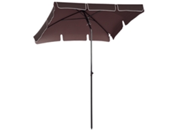 Guarda chuva CHEZMOI, duplo, 12 varetas, manivela, base em cruz, bolsas, 3x1,5 m, cinza escuro