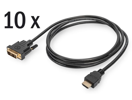 Assmann Electronic Ak-990921-020-S Adaptador de Cabo de Vídeo 2 M Hdmi Type a Standard Dvi-A Preto