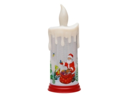 Laxiscreed Decoração Natal Em Forma De Lágrima Com Pai Natal E Iluminação Amarela Constante