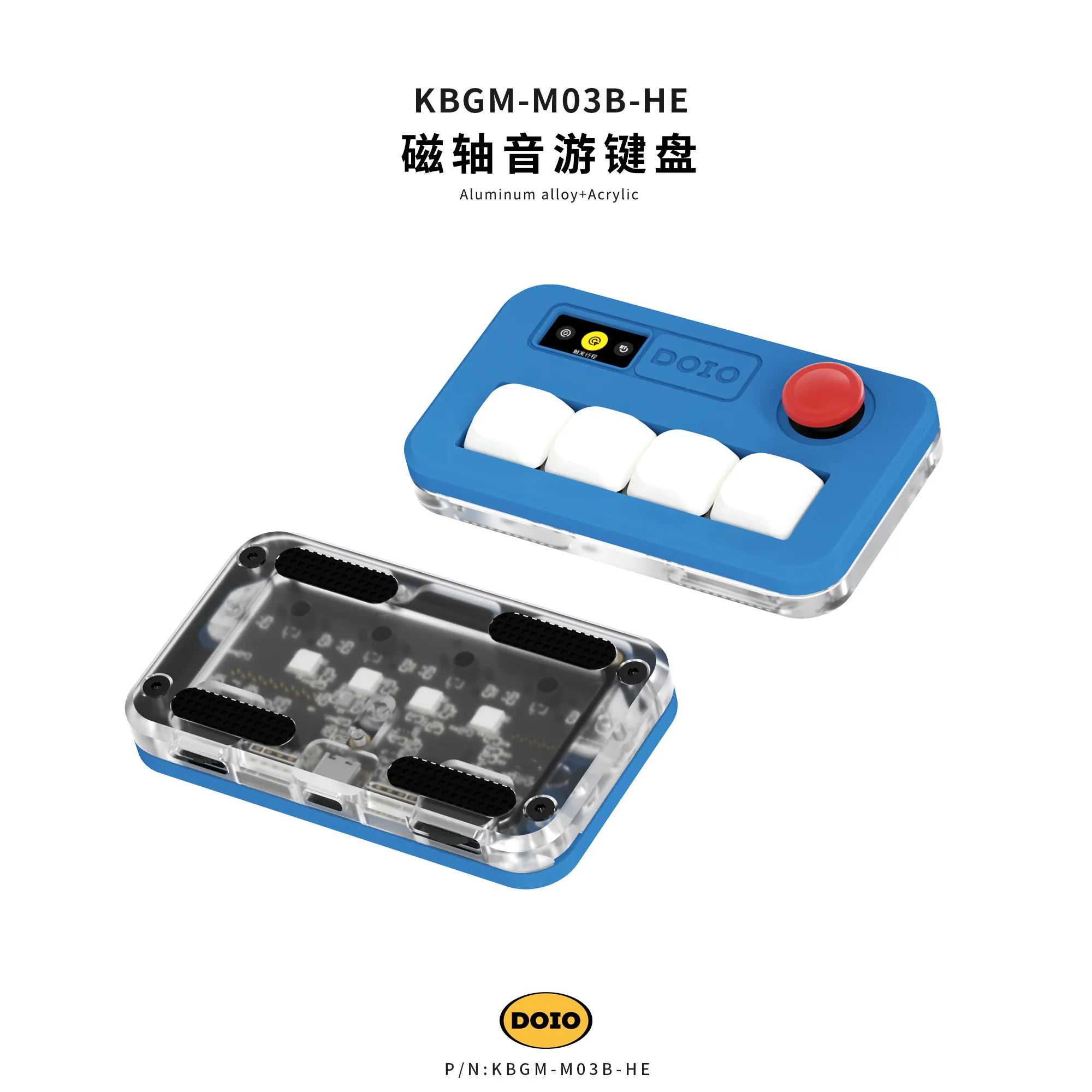 (azul Escuro) Mini Teclado Portátil Para Jogos Com Fio E Switch Magnético