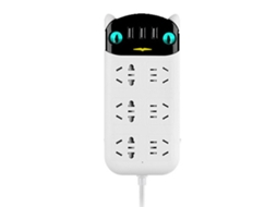 Awts regleta Eléctrica Con Puerto Usb Multifuncional de Abs Retardante de Fuego para Hogar Y Oficina